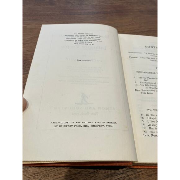 How to Win Friends and Influence People by Dale Carnegie 1952 HC 55th Printing - Picture 7 of 9